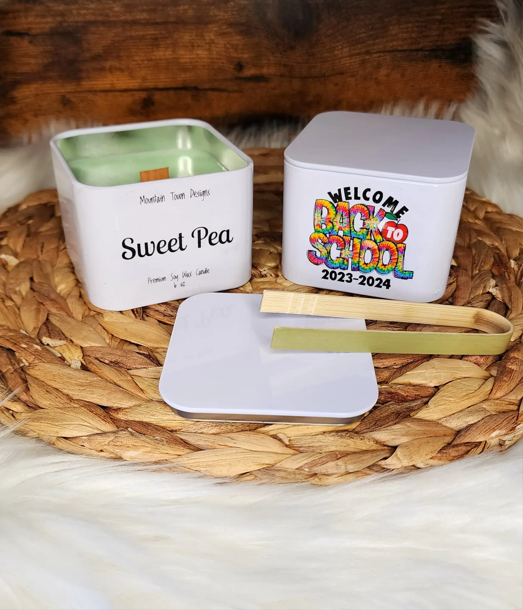 Welcome Back To School 23-24 Premium Soy Wax Candle -Sweet Pea