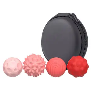 4-Piece Silicone Stress Ball Set, Sensory Toy for Adults & Teens, Anxiety Relief Gift, Stress Relieving Accessory, Ideal for Autism & Adhd, Classroom & Office Use