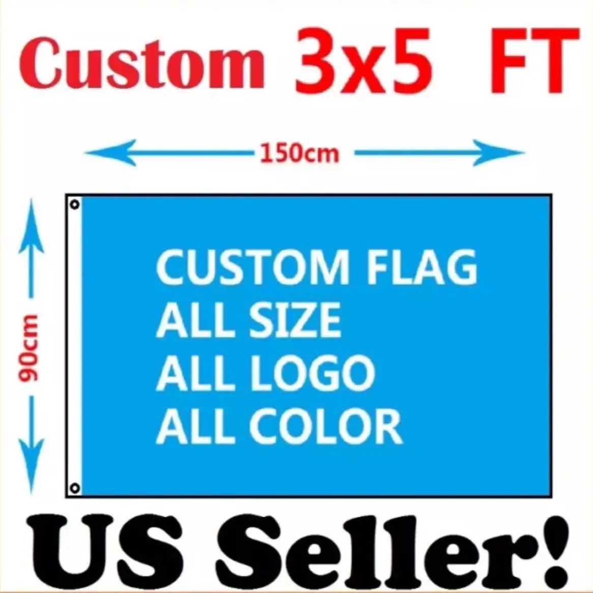 Custom Personalized 3x5‘ Indoor/Outdoor Banners Flag! Send Your Photo To Us!