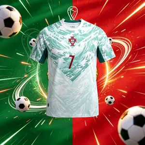 2026 Portugal Home Away 7# Cristiano Ronaldo Short Sleeve Soccer Jersey Fans Version Breathable