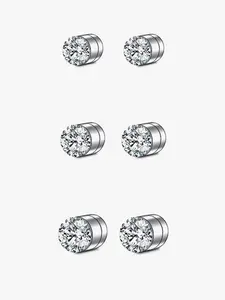 6pcs Unisex Punk Style Rhinestone Nose Rings, Trendy Simple Nose Rings, Fashionable Body Jewelry for Men & Women for Party Decoration, Nose Piercing Jewelry