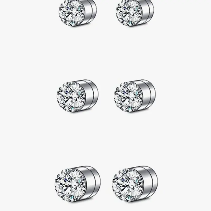 6pcs Unisex Punk Style Rhinestone Nose Rings Set, Nose Rings Hoops, Trendy Simple Nose Rings, Fashionable Body Jewelry for Men & Women for Party Decoration, Nose Piercing Jewelry