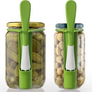2 Pack Pickle Fork Pickle Grabber Tool-Pickle Picker for the jar, Kitchen Gadgets Pickle Gifts Suitable for Olives Green