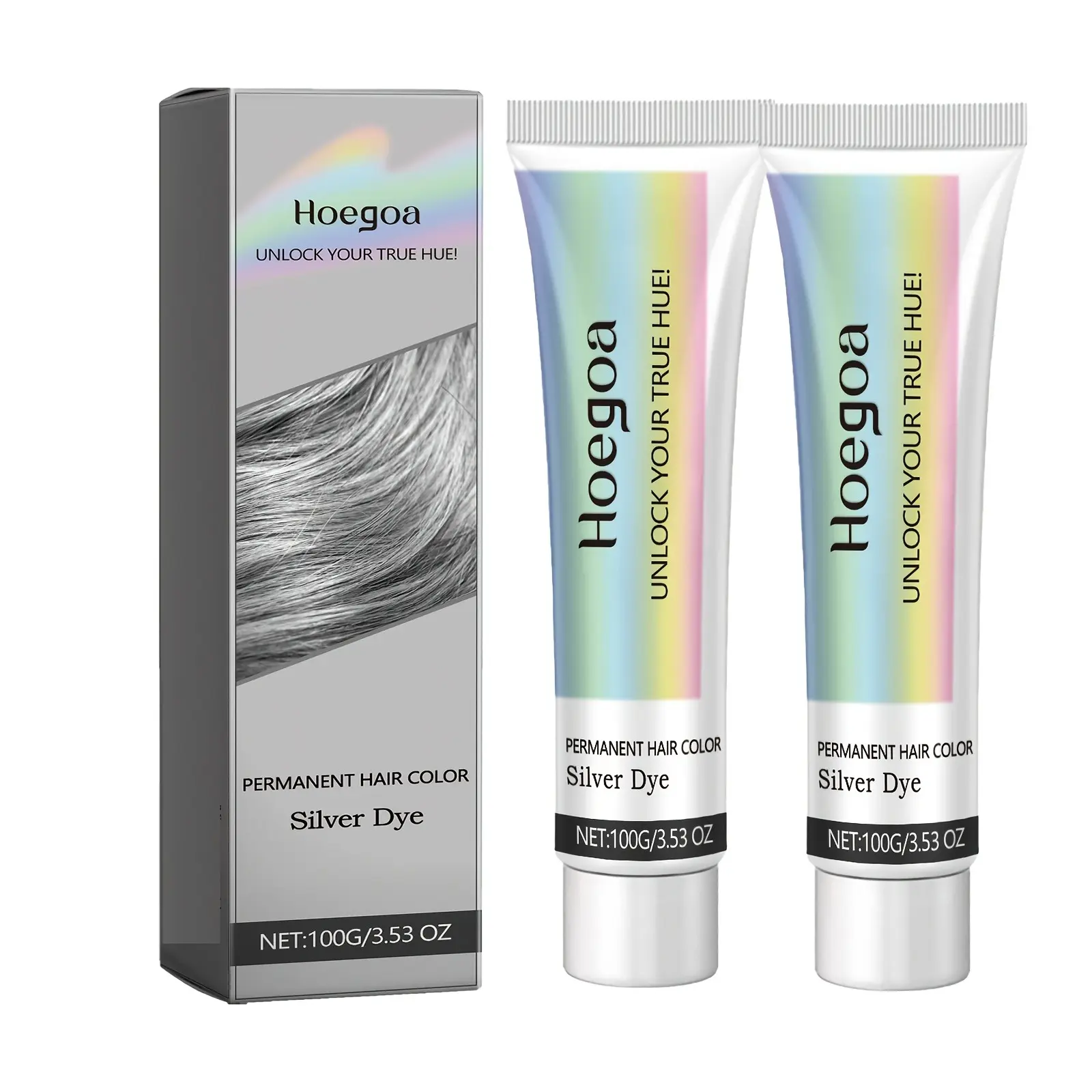 Permanent Gray Hair Dye with a Natural Conditioning Formula - Moisturizing Haircare Color for Men & Women, For All Hair Types, Ideal Christmas Gift, Permanent Hair Color