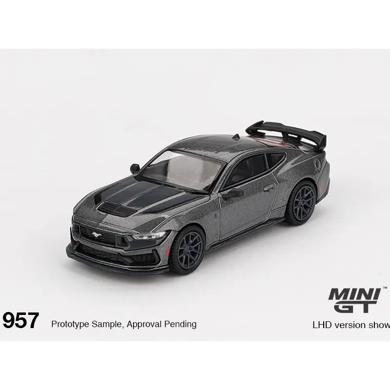 Mini GT 1:64 2024 Ford Mustang Dark Horse Carbonized Gray New Diecast Collectible - Model Cars, Luxury Car Diecast Toys, Detailed Representation of the 2024 Model for Display Enthusiasts