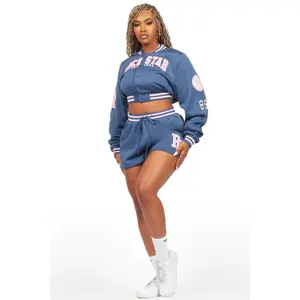 Esmeralda Navy Varsity Short Set