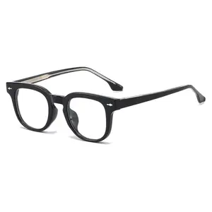New style fashion glasses with myopia frames, anti-blue light plain glasses for men and women, simple TR90 pin glasses