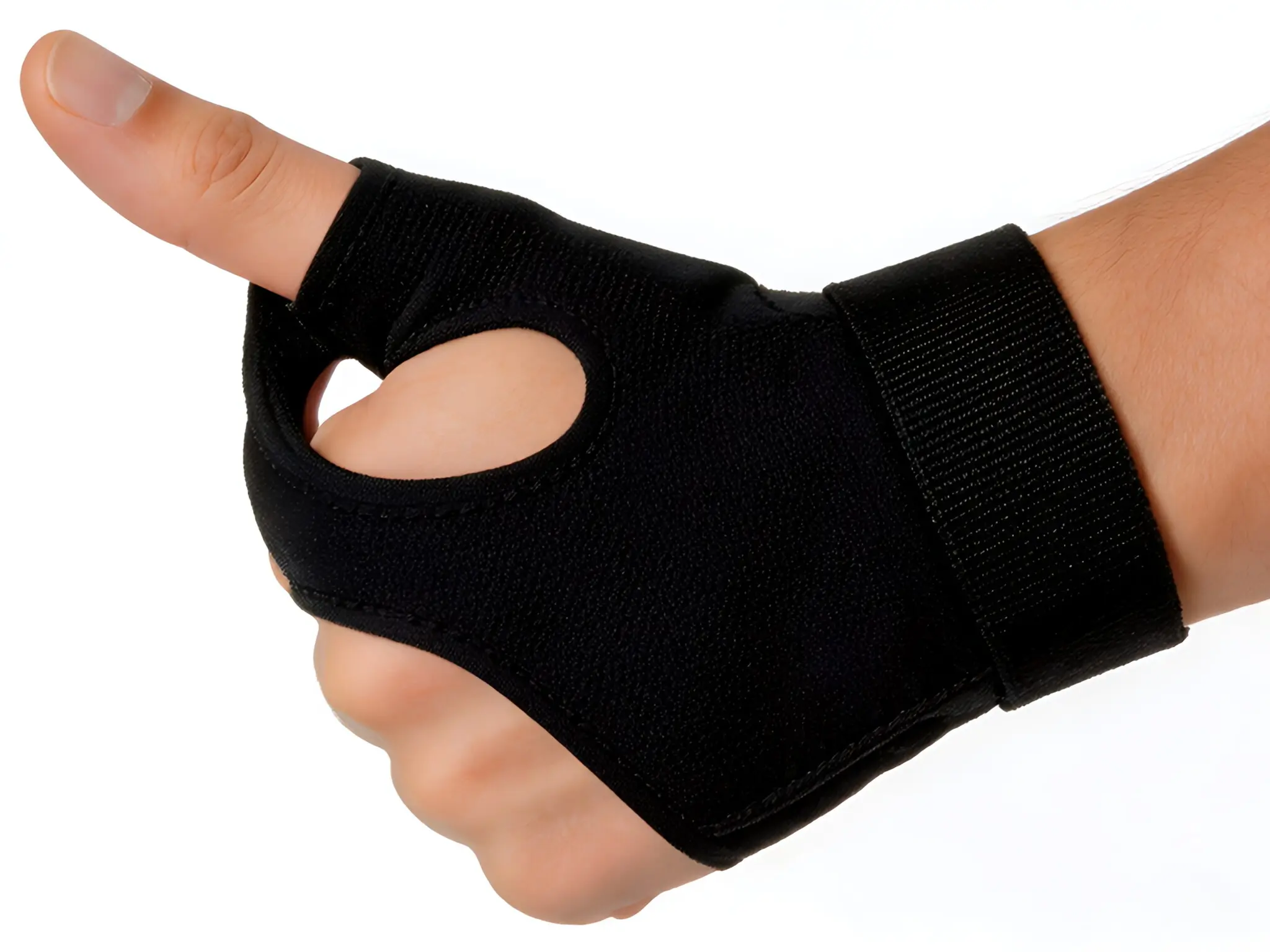 Neoprene Wrist Compression Strap - Breathable, Flexible Wrist Support Splint for Sports Workouts, Metacarpal Finger Pinky Injury Relief