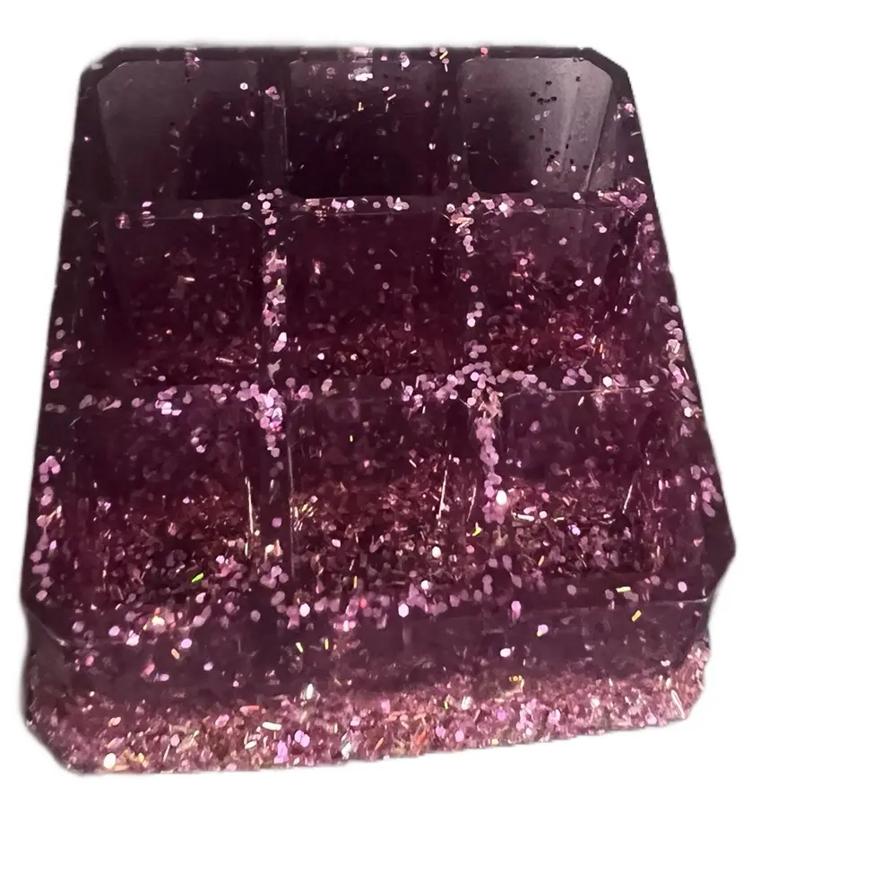 Custom Resin Handmade Lipstick, Pen, Marker, Toiletries Organizer Holder - Perfect for Organizing Your Beauty Essentials
