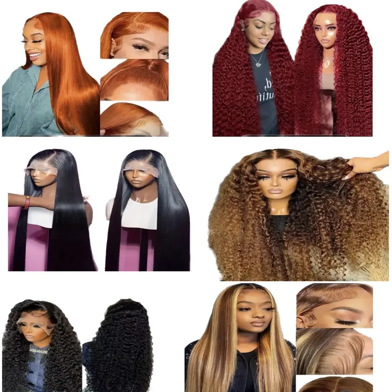 6 wigs , 2, 24inch  , 2,26, inch 2,28 inch. 100/100 human hair