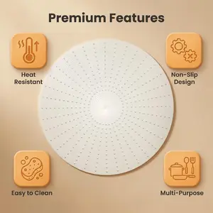 5Pc Silicone Trivet Mats, Heat Resistant Pot Holders & Coasters, Non-Slip Flexible Mats for Hot Dishes, Pots, Pans & Drinks, Protect Kitchen Countertops & Dining Tables