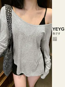 Women's Summer Sun Protection Hoodie, Womenswear New Arrival Asymmetrical Shoulder Design, Thin Transparent Solid Layered Wear Top for Casual Fitted Lightweight Piece