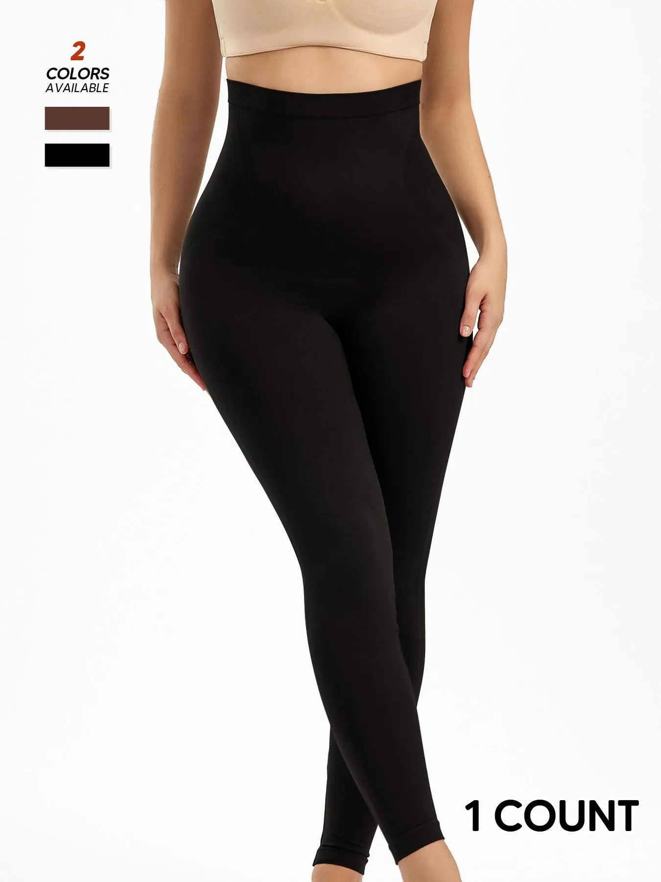 High Waisted Sculpting Stretchy Elastic Tummy Control Compression Women's Leggings Bottom, Thigh Slimmer Shapewear for Ultimate Comfort, Perfect for Daily Wear