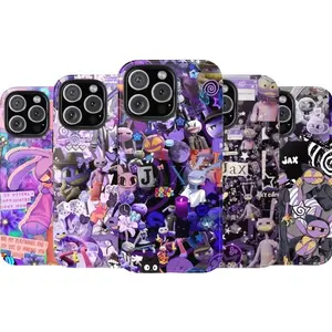 Jax The Digital Circus Phone Case - Colorful Cartoon Design - Compatible with iPhone X, 11, 12, 13, 14, 15, 16, 17 & Samsung