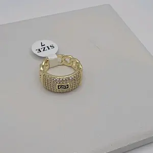 fashion  style  beautiful ring Gold-plated with stones fancy design  #7 #8 #9 available price for each ring