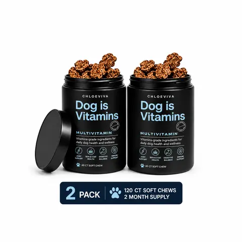 Dog is Multivitamin for Itch Relief, Dog Allergy Support Chews is Human with Folic Acid, Salmon Oil & Chondroitin, Supports Hip & Joint, Skin & Coat, Digestive & Immune Support (Chicken)