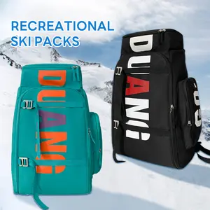 Recreational Ski Packs Water-Resistant Nylon Material for Snow Sports Large-Capacity Outdoor Hiking Backpack, Travel Backpack, Fashionable Fitness Bag，Wet and Dry Separation Gym Bag,