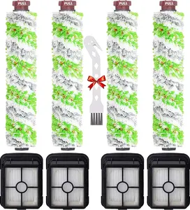 for Bissell CrossWave Pet Pro 2306A CrossWave 1785 Series Replacement Parts 4 Pack 2460 Multi-Surface Pet Pro Cleaner Brush Rolls Tangle-Free+4 Pack 1866 Vacuum Filters Part 1613568 1608684