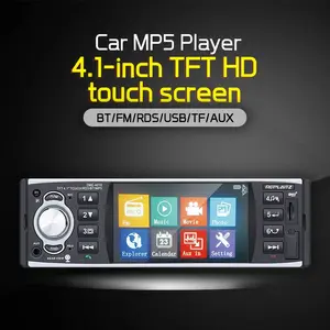 4 inch HD big screen Car Stereo 1 Din 12V Bluetooth MP5 Car MP5 FM Radio ​players USB RDS Head Unit Bluetooth Music Handsfree MP5 Player TF USB Charging Remote Audio System