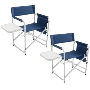 Game-Changer! Portable Folding Director Chair with Side Table & Storage Pocket