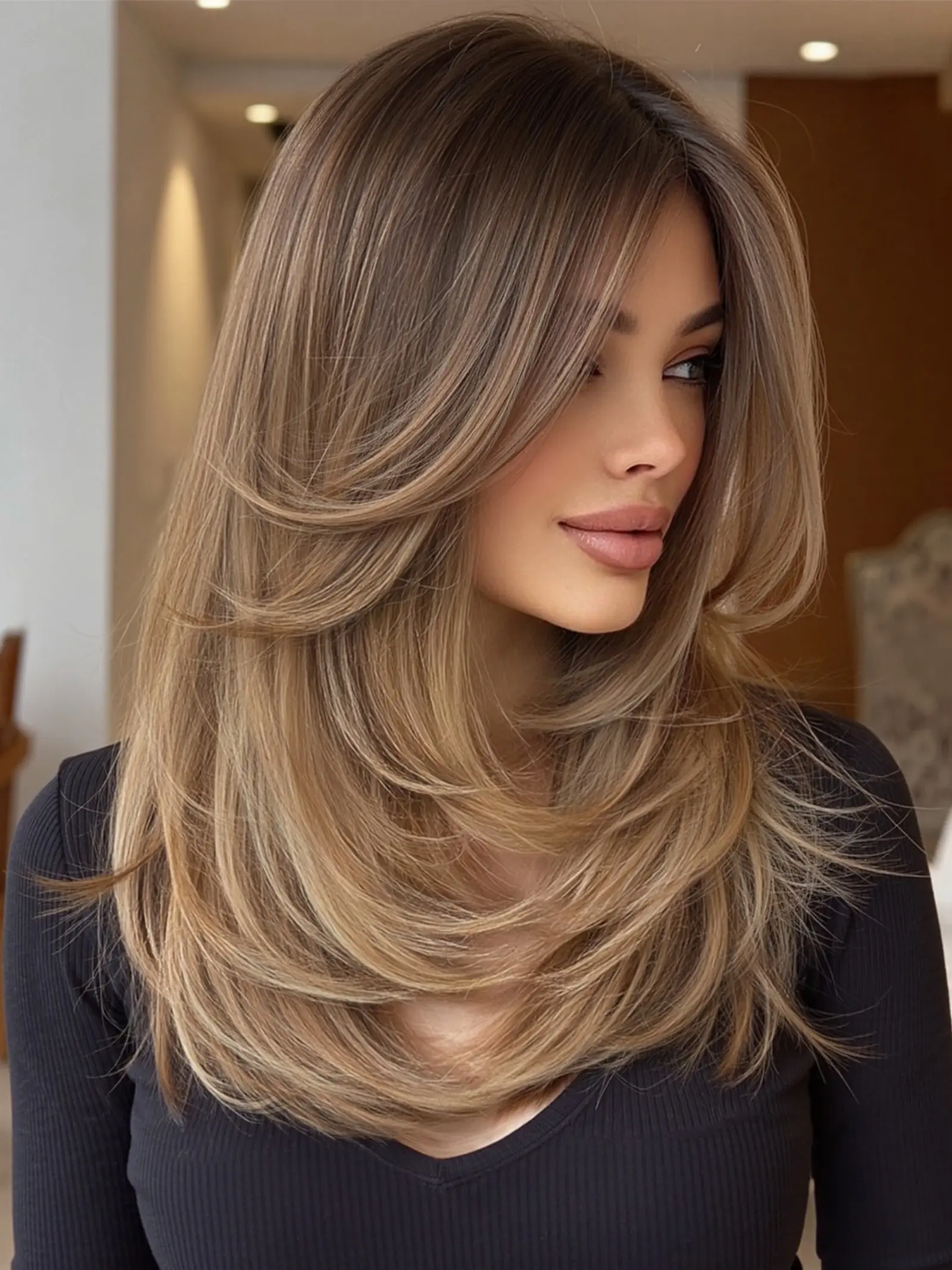 16 Inch Straight Hair Wig with Bangs, Natural Style for Daily Wear, Heat Resistant Women's Fashion Wig, Synthetic Material Wigs, Natural Looking Wig, Synthetic Smooth Wig, Synthetic Fiber Wigs, Hairstyle Wigs