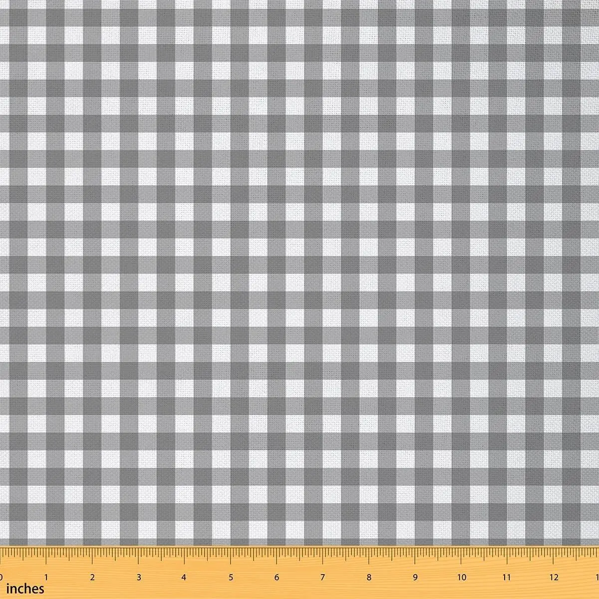 Boho Gingham Fabric Geometric Grid Women Sewing Soft Fabric Plaid Checkered DIY Fabrics Upholstery and Home Accents Gray Crafting Supplies Fabrics