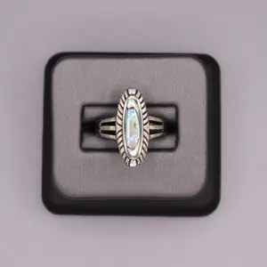 Sterling Silver Stone Ring - Abalone Shell