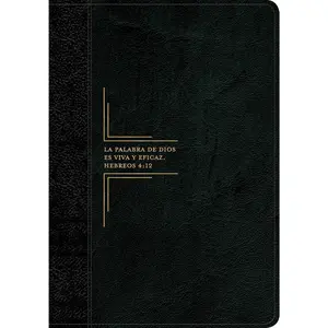 Biblia - Biblia de estudio del diario vivir RVR60, letra grande (SentiPiel, Negro/Ónice, Índice, Letra Roja)