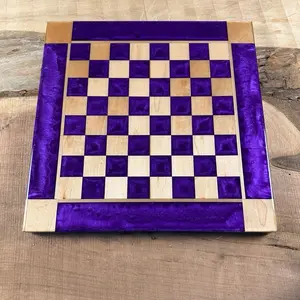 Purple Haze Maple Wood Chess Board (INCLUDES PIECES)