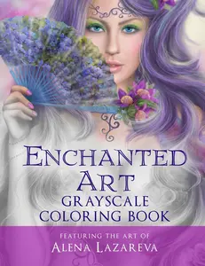 USED-Enchanted Art Grayscale Coloring Book: For Grown-Ups, Adult Relaxation by Casey, Cheryl (Paperback)