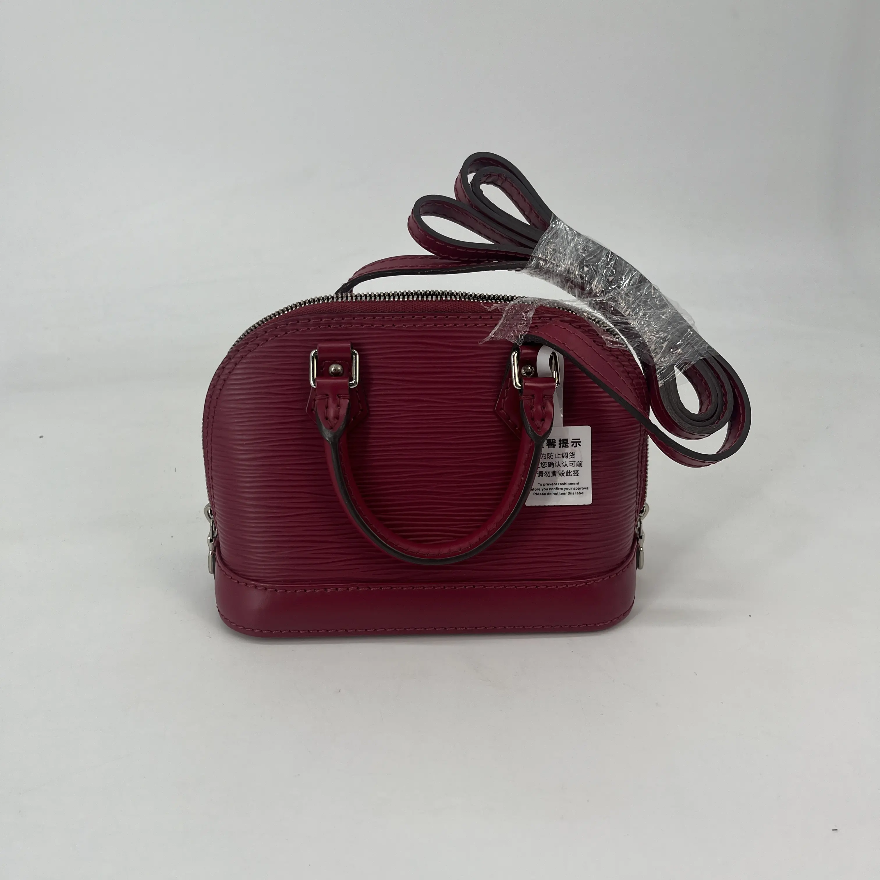 Pre-owned Louis Vuitton Leather  Handbag Crossbody Bag LV Alma BB Fuchsia Pink Epi