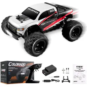 Brushless RC Truck, Super Fast RC Cars, 1/18 Chevrolet Colorado Hobby RC Trucks, 45km/h High Speed Remote Control Car with 2S Battery Rechargeable(42mph with 3S) for Adults