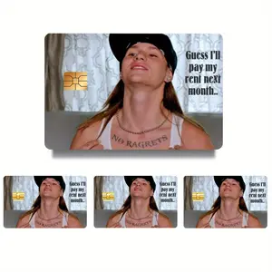 4pcs of Interesting Credit Card Skin Stickers Ultra-Thin Scratch-Resistant And Non-Slip Personalized Bank Card Decoration Skin Film