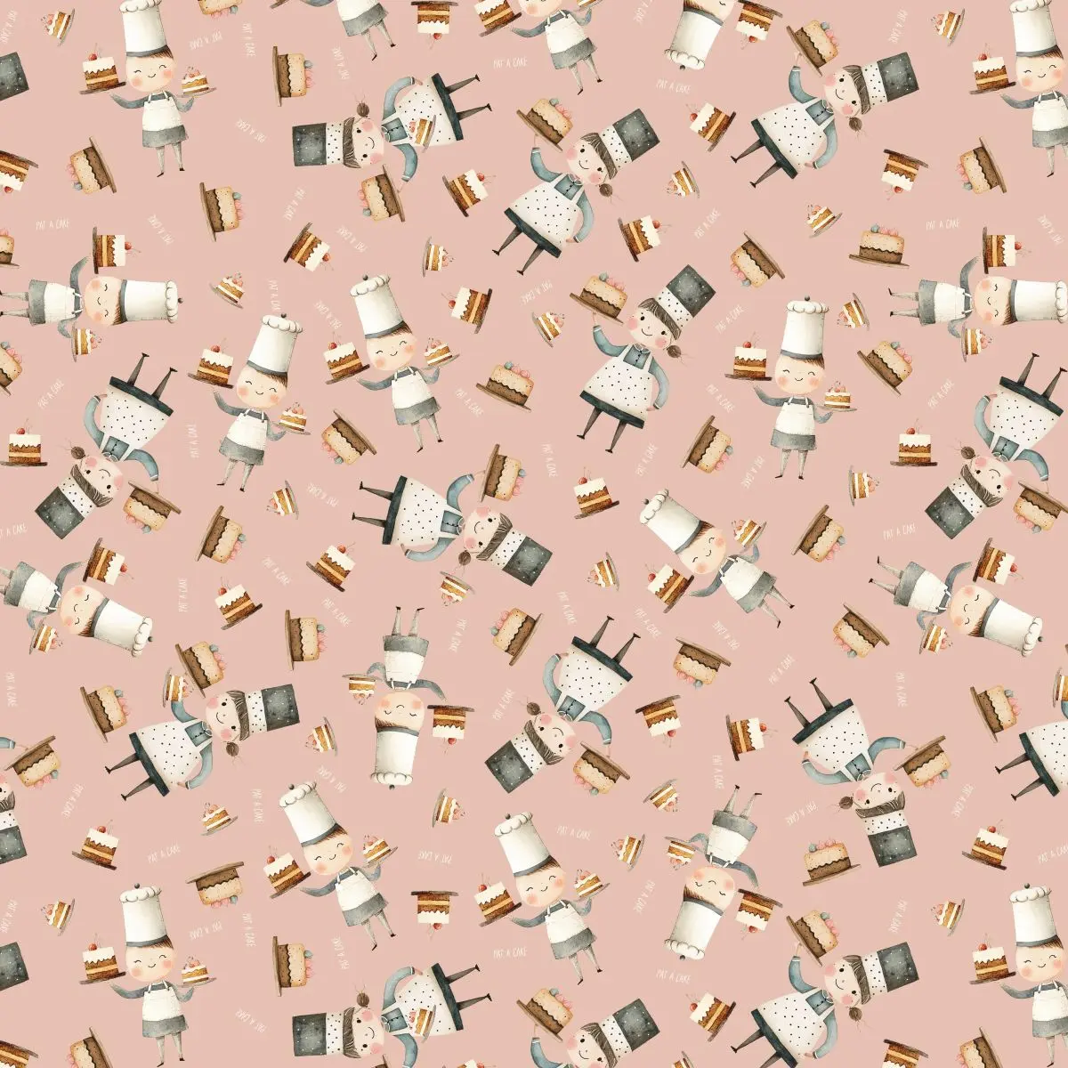Fabric Blank Quilting Pink Pat-a Cake Nursery Rhyme Time by the Quarter Yard 4838-20