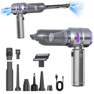 Portable USB Rechargeable Handheld Car Vacuum Cleaner 2-in-1 Suction/Blower All-in-One Vacuum Cleaner with Power Indicator & Multi-functional Nozzle, Suitable for Car, Home, Office, Handheld Wireless Vacuum