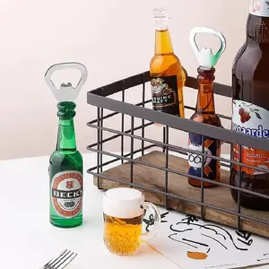 Mini Beer Bottle Opener Magnet – Novelty Beer Bottle Shaped Opener for Fridge, Bar Tool & Kitchen Decor, Perfect Gift for Beer Lovers (5.5")