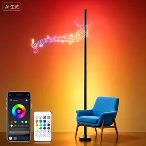 Corner Floor Lamp - Smart RGB LED Corner Lamp ,16 Million Colors & 68+ Scene, App and Remote Control,Music Sync,for Living Rooms, Bedrooms, and Gaming Rooms