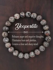 Unisex Healing Crystal Bracelet, Reduces Anxiety and Stress, Enhances Focus and Clarity, Perfect Gift for Loved Ones, Stress Relief Bracelet