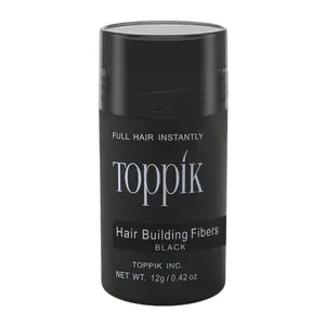 TOPPIK Hair Building Fibers Black 12g (0.42 oz) | Lightweight Formula for Fuller-Looking Hair | Natural Coverage Daily Keratin