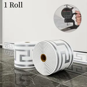1 roll, 197 inches x 3.94 inches, large thickened version, European-style marble tile panel wallpaper, Marble Backsplash Wallpaper, self-adhesive PVC faux brick, peel and stick, DIY removable with no residue, waterproof, wear-resistant, long-lasting