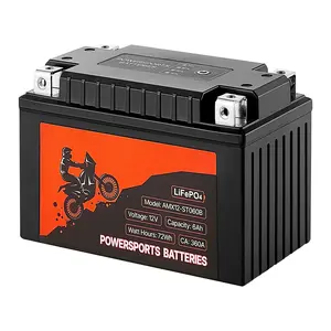 VEVOR Motorcycle Battery 12V 6Ah YTX12-BS High Performance Powersports Battery