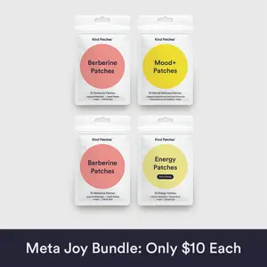 Kind Patches Meta Joy Bundle: Natural Ingredient, Berberine, Caffeine, Mood Support, Vegan