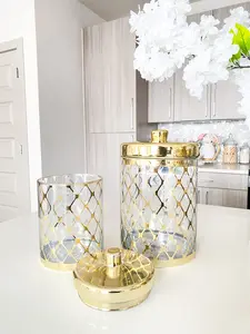 Gold Glass Pantry Canister (Two Sizes)