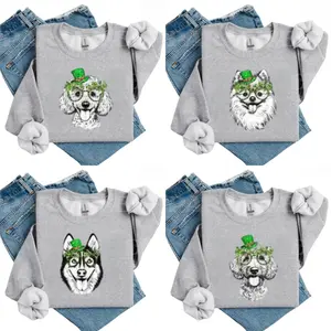 [Sale Up To 45%] St. Patrick’s Day Dog Sweatshirt Collection – 50+ Dog Breeds, Shamrock, Irish | Gildan Unisex Crew Pullover