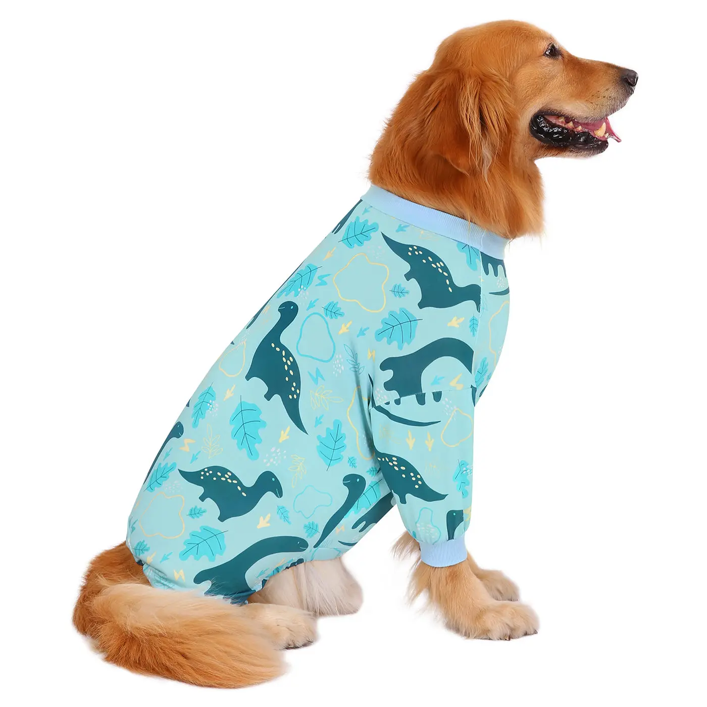 HDE Dog 1-Piece Pajama Jumpsuit - Buffalo Plaid Graphic, Warm Cotton-Polyester Blend, Breathable, Soft Stretchy Fabric, Shedding-Proof, Hair Control, Universal Pet Clothing for Medium to 3XL Large Breed Dogs (Including Husky)
