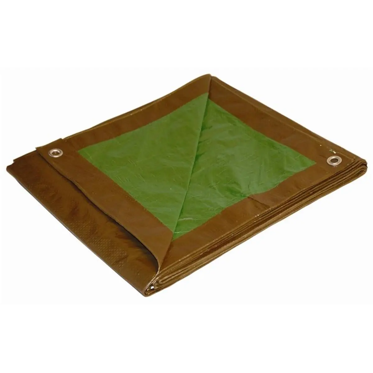212 MAIN Outdoor Reversible Tarp with Reversible Sides, 8 ft. x 16 ft., Brown & Green, Cross-Weave Construction, Grommeted Corners