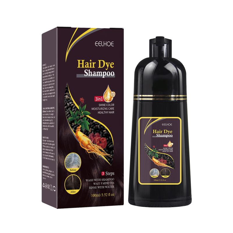 EELHOE Black Hair Shampoo, Multiflorum Essence Moisturizing Nourishing Cleansing Repairing Black And Smooth Hair Shampoo rough growth