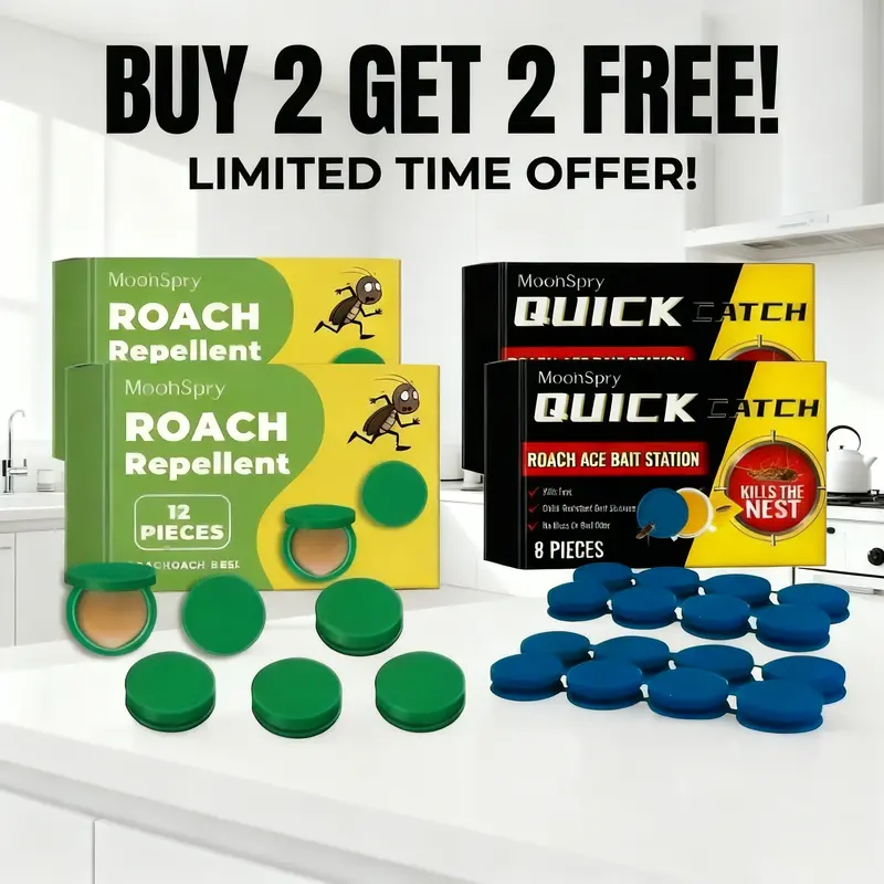 Long-Lasting MoonSpry Cockroach Management Formula – Buy 2 Get 2 Free – Essential Home Item for Sustained Protection Against Unwanted Pests powerful effect trap insecticide sniper control strip friendly eco
