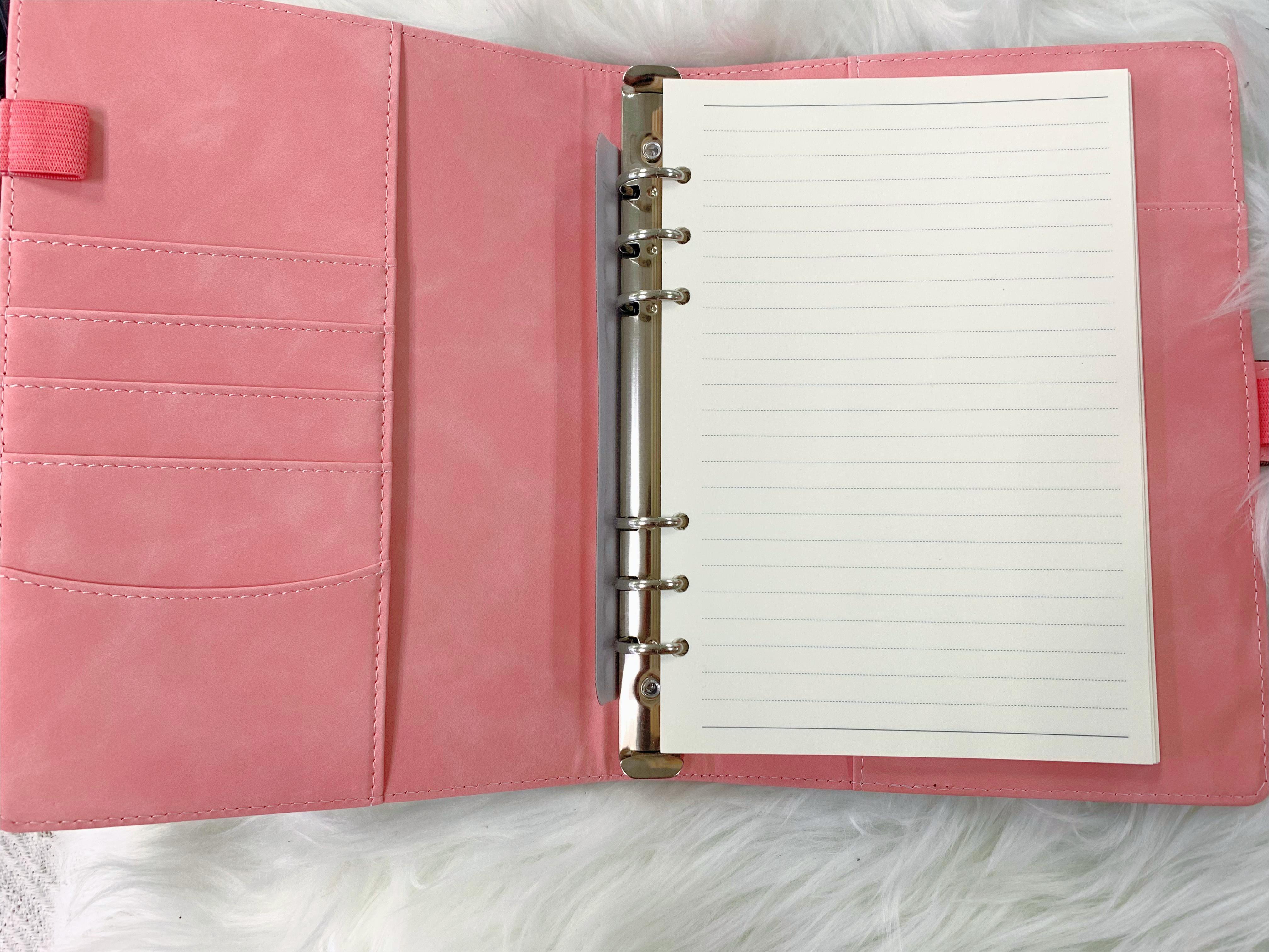 Checkered Leather A5 Size Faux Leather PlaidNotebook,Detachable Refillable Inner Pages,Multi-Functional Storage, ldealfor Work, SchoolLogs