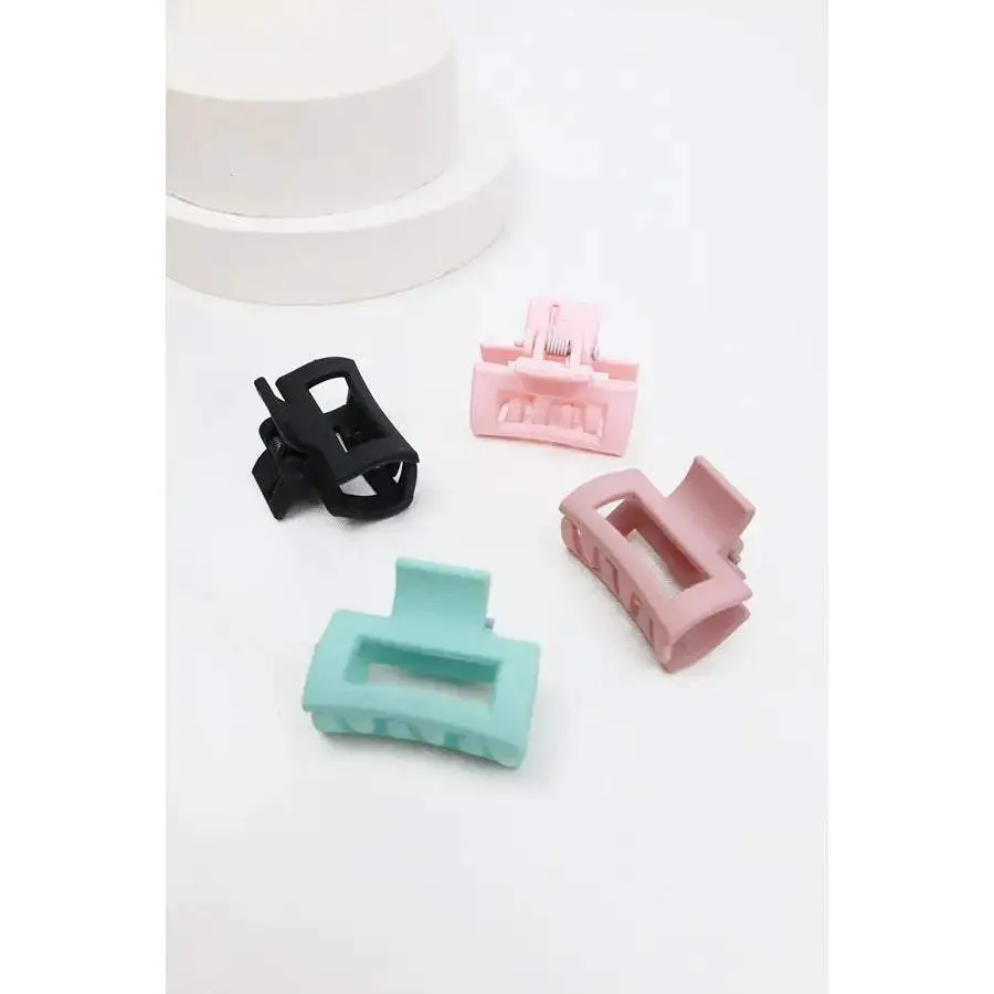 4-Pcs Mini Rectangle Hair Claw